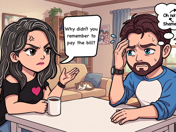 What It's Like to Have ADHD in a Relationship illustration.